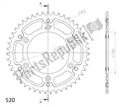 Here you can order the ktw rear alu 47t, red, 520 from Supersprox, with part number SU221047R: