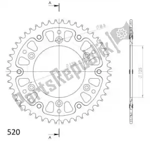 SUPERSPROX SU621048B ktw rear stealth 48t, black, 520 - Bottom side