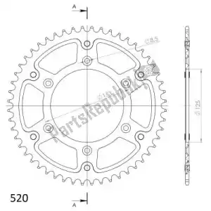 SUPERSPROX SU621049R ktw rear stealth 49t, red, 520 - Bottom side