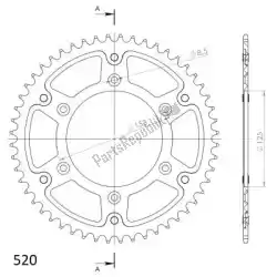 Qui puoi ordinare ktw posteriore alu 50t, argento, 520 da Supersprox , con numero parte SU221050S: