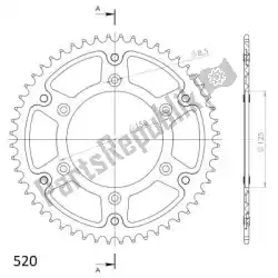 Qui puoi ordinare ktw posteriore alu 51t, argento, 520 da Supersprox , con numero parte SU221051S: