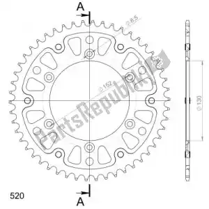 SUPERSPROX SU624451D ktw rear stealth 51t, blue, 520 - Onderkant