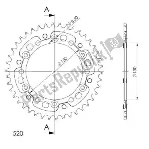 SUPERSPROX SU6245343G ktw arrière furtif 43t, or, 520 - La partie au fond