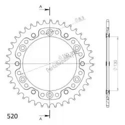Here you can order the ktw rear stealth 36t, black, 520 from Supersprox, with part number SU624536B: