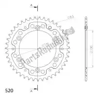 SU624542D, Supersprox, Ktw rear stealth 42t, blue, 520    , New