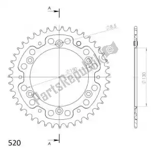 SUPERSPROX SU624542D ktw rear stealth 42t, blue, 520 - Bottom side
