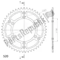 SU224548B, Supersprox, Ktw rear alu 48t, black, 520    , New