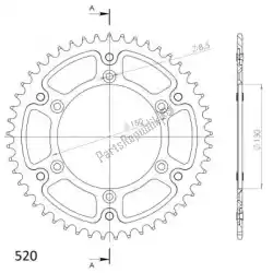 Here you can order the ktw rear alu 49t, gold, 520 from Supersprox, with part number SU224549G: