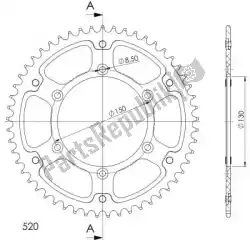 Here you can order the ktw rear alu 53t, gold, 520 from Supersprox, with part number SU224553G: