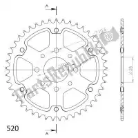 SU627345G, Supersprox, Ktw rear stealth 45t, gold, 520    , New