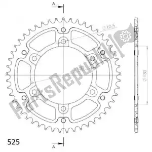 SUPERSPROX SU630047G ktw rear stealth 47t, gold, 525 - Bottom side