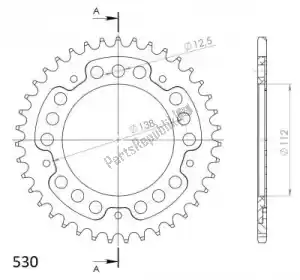 SUPERSPROX SU630239G ktw rear stealth 39t, gold, 530 - Bottom side