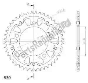 SUPERSPROX SU630242G ktw rear stealth 42t, gold, 530 - Bottom side