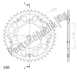 SUPERSPROX SU230243B ktw rear alu 43t, black, 530 - Bottom side