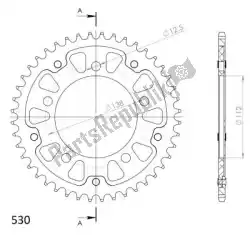 Here you can order the ktw rear alu 44t, black, 530 from Supersprox, with part number SU230244B: