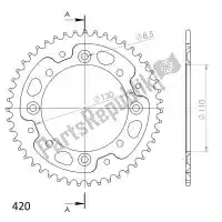 SU245547G, Supersprox, Ktw rear alu 47t, gold, 420    , Nieuw