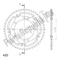 SU245750B, Supersprox, Ktw trasero aluminio 50t, negro, 420    , Nuevo