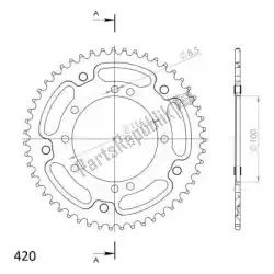 Here you can order the ktw rear alu 51t, gold, 420 from Supersprox, with part number SU245751G: