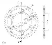 SU246051E, Supersprox, Ktw trasero aluminio 51t, verde, 520    , Nuevo