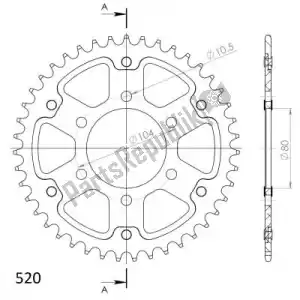 SUPERSPROX SU647842D ktw rear stealth 42t, blue, 520 - Bottom side