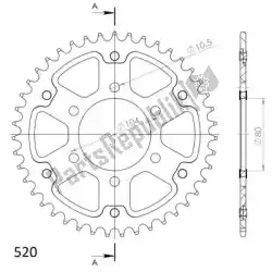 Aquí puede pedir ktw trasero aluminio 43t, negro, 520 de Supersprox , con el número de pieza SU247843B: