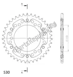 Here you can order the ktw rear stealth 38t, gold, 530 from Supersprox, with part number SU647938G: