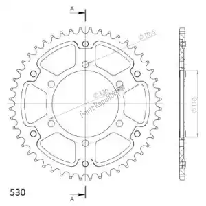 SUPERSPROX SU647946R ktw rear stealth 46t, red, 530 - Bottom side