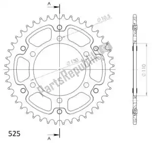 SUPERSPROX SU648044G ktw rear stealth 44t, gold, 525 - Bottom side