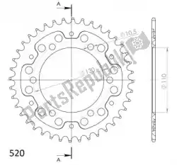 Aquí puede pedir ktw sigilo trasero 40t, plata, 520 de Supersprox , con el número de pieza SU648640S: