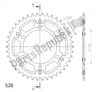 SU248641B, Supersprox, Ktw traseiro alumínio 41t, preto, 520    , Novo