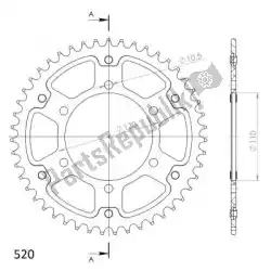 Here you can order the ktw rear alu 43t, black, 520 from Supersprox, with part number SU248643B: