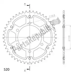 SUPERSPROX SU248643B ktw rear alu 43t, black, 520 - Bottom side