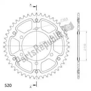 SUPERSPROX SU648644R ktw ty? stealth 44t, czerwony, 520 - Dół
