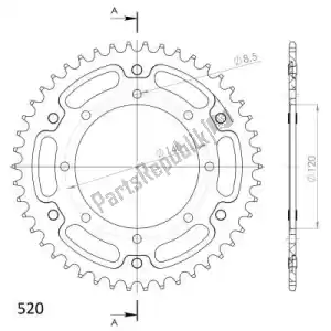 SUPERSPROX SU648744G ktw rear stealth 44t, gold, 520 - Onderkant