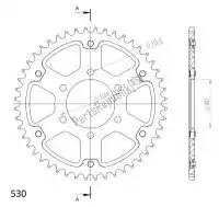 SU648845D, Supersprox, Ktw traseira furtiva 45t, azul, 530    , Novo