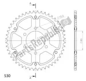 SUPERSPROX SU248846B ktw rear alu 46t, black, 530 - Bottom side