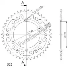Here you can order the ktw rear alu 45t, black, 525 from Supersprox, with part number SU249845B: