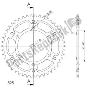 SUPERSPROX SU649845G ktw rear stealth 45t, gold, 525 - Bottom side