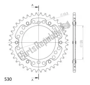 SUPERSPROX SU249940B ktw ty? alu 40t czarny 530 - Dół