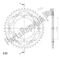 SU649943B, Supersprox, Ktw arrière furtif 43t, noir, 530    , Nouveau