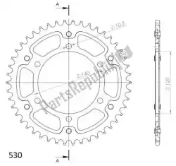 Aquí puede pedir ktw sigilo trasero 45t, oro, 530 de Supersprox , con el número de pieza SU649945G: