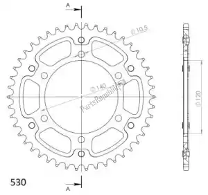 SUPERSPROX SU649946B ktw posteriore stealth 46t, nero, 530 - Il fondo