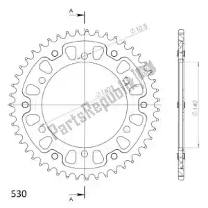 SUPERSPROX SU650247S ktw rear stealth 47t, silver, 530 - Bottom side