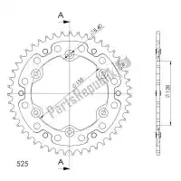 SU261338O, Supersprox, Ktw posteriore alu 38t, arancio, 525    , Nuovo