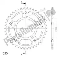 SU270241B, Supersprox, Ktw traseiro alumínio 41t, preto, 525    , Novo