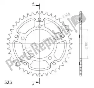 SUPERSPROX SU270241B ktw traseiro alumínio 41t, preto, 525 - Lado inferior