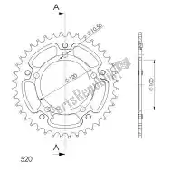 SU270340B, Supersprox, Ktw rear alu 40t, black, 520    , New