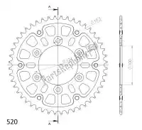 SU273548B, Supersprox, Ktw traseiro alumínio 48t, preto, 520    , Novo