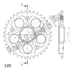 Here you can order the ktw rear stealth 36t, red, 520 from Supersprox, with part number SU673636R: