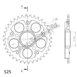 Here you can order the ktw rear stealth 36t, gold, 525 from Supersprox, with part number SU673636G: